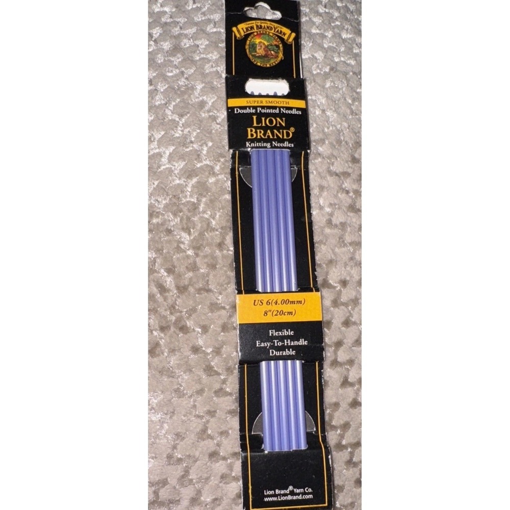 Lion Brand Yarn Knitting Needles Size US 6 (4.00‎ mm) 8" (20 cm) Long Set 5